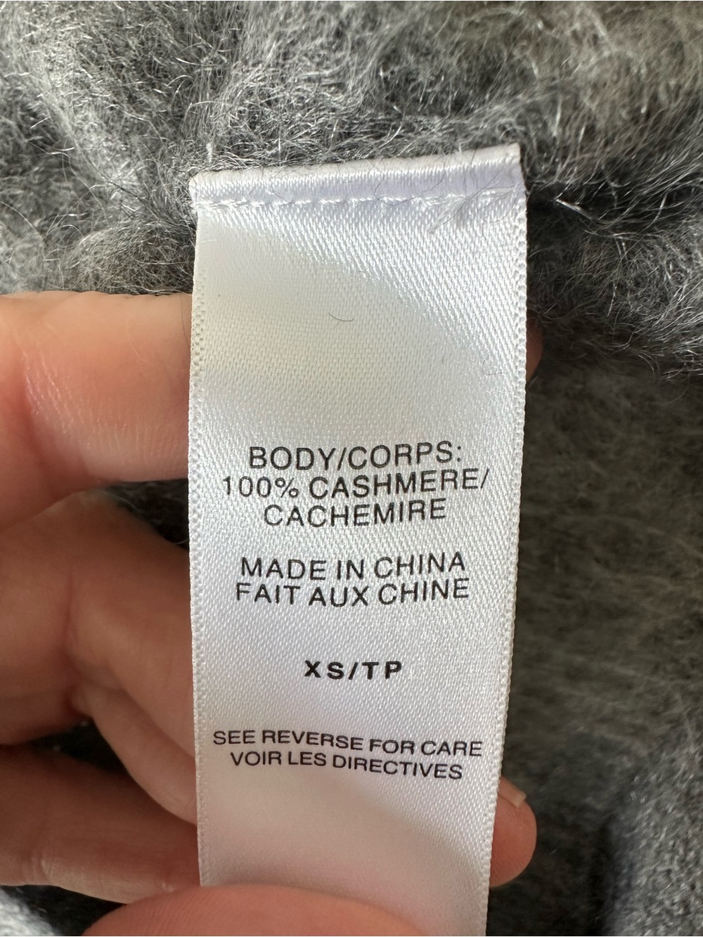 CAMI NYC 100% Cashmere Crewneck Sweater Heather Gray XS - Picture 4 of 5